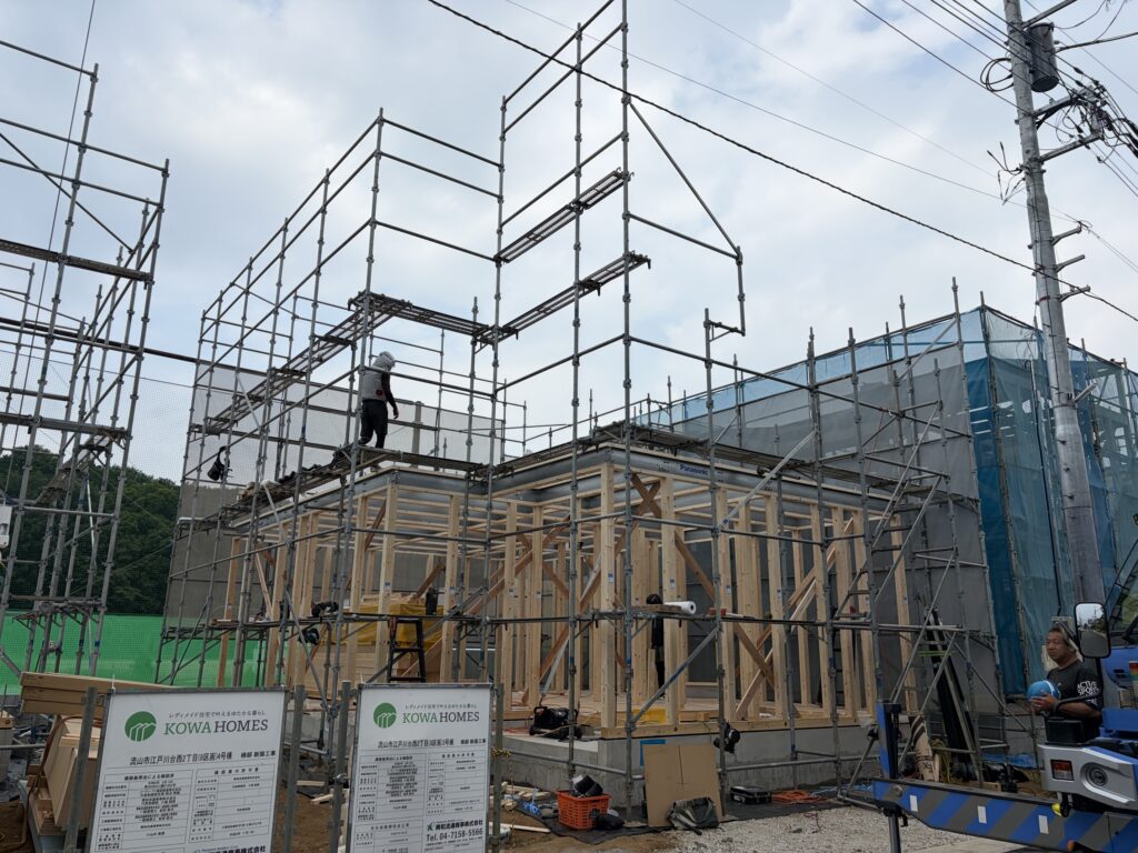 江戸川台西２丁目３棟目の建方です！R8.07.17